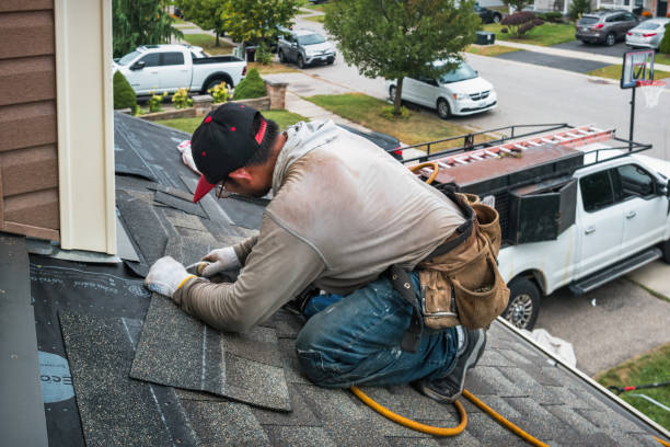 Professional Roofing technician working in Union, WV